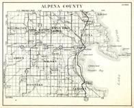 Alpena County, Wellington, Long Rapids, Maple Ridge, Green, Ossineke, Sanborn, Wilson, Thunder Bay, Michigan State Atlas 1930c